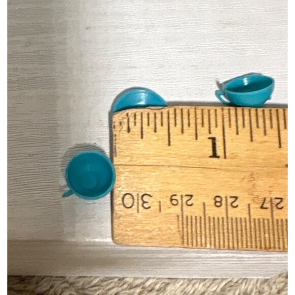 Marx Little Hostess Miniature Tea Cup (2) & Saucer (1) Set 2 Vintage 1960's - Picture 5 of 5